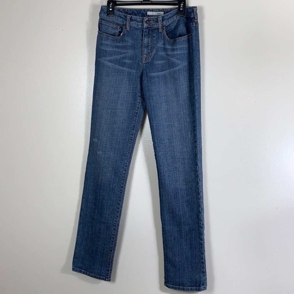 Chicos Blue Straight Leg Women's Jean Pants Size 0